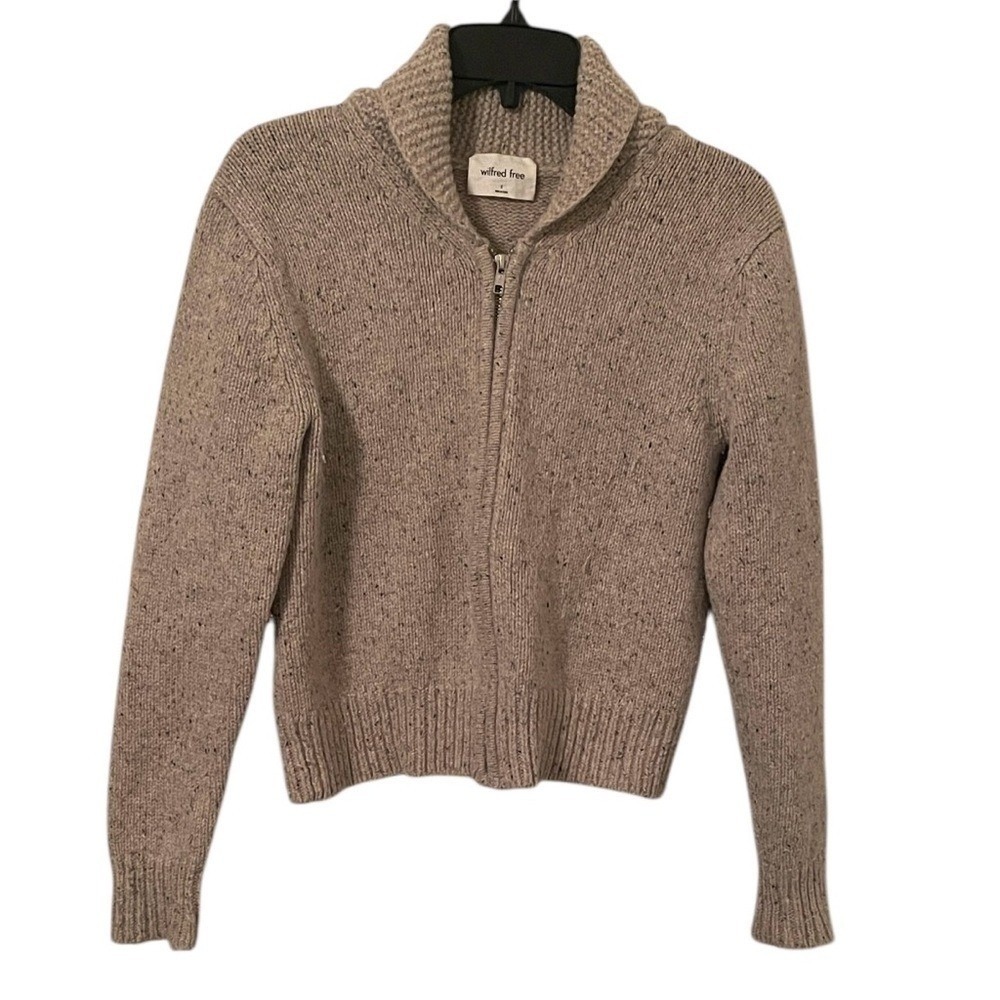 Wilfred Free Aritzia Women's Mark Oat Tan Beige Wool Outpost Sweater Size‎ S